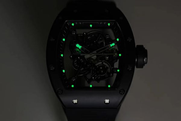 

bbr factory men's watch rmul2 integrated movement 49.90 x42.70 mm natural rubber watchband sapphire crystal mirror double anti-glare ef, Slivery;brown