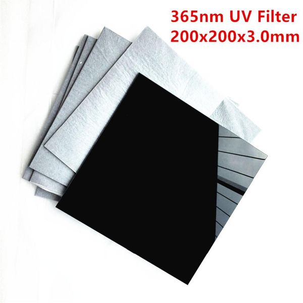 

200x200x3.0mm zwb2 ug1 uv pass filter glass for 365nm light source flashlight309s