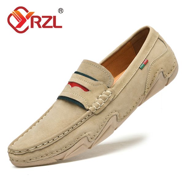 

coslony loafers men italian suede leather men summer shoes classic mens slip on driving shoes big size loafers shoes men, Black