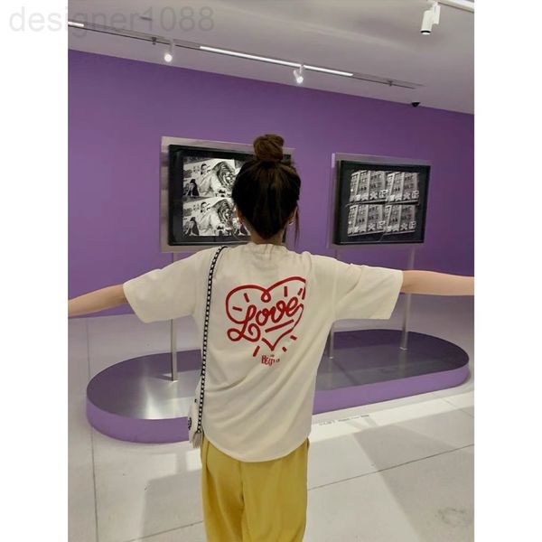 

women's t-shirt designer new products in spring and summer must have aesthetic flocking short sleeved t-shirt with changeable look bkox, White