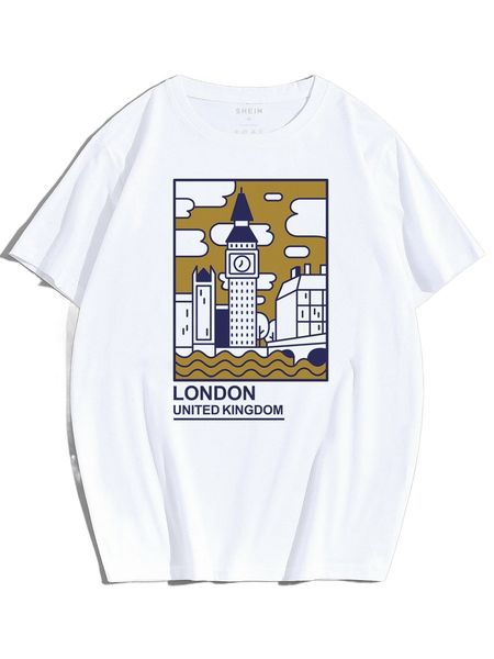 

men building & letter graphic tee r4ki#, White;black