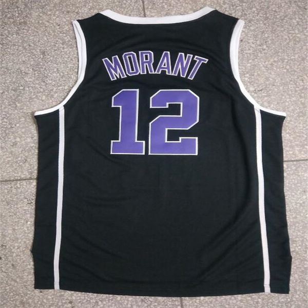 

ncaa college 12 morant city basketball jerseys, Black