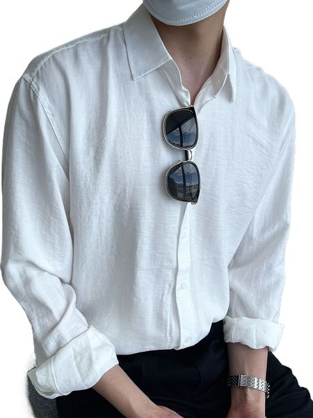 

dazy men solid button up shirt k309#, White;black
