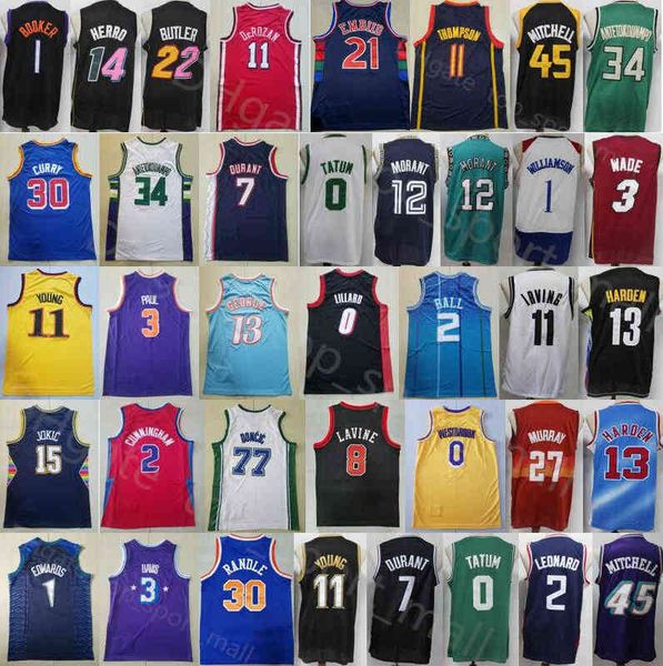 

basketball stephen curry jersey lamelo ball lillard trae young donovan mitchell devin booker ja morant kevin durant luka doncic