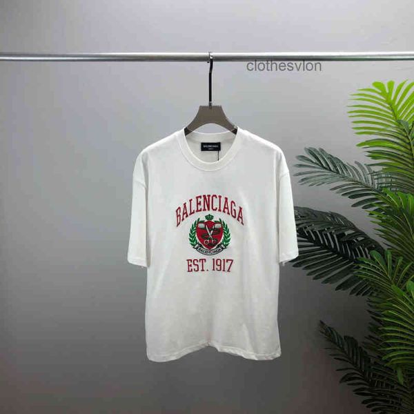 

european and american 2022 designer t shirts shirt balencaigass [world class direct shooting]2022 early spring net red t-shirt cla, White;black