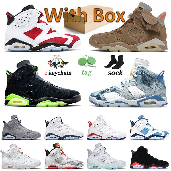 

men trainers 6 designer jumpman shoes sneaker british khaki washed denim bordeaux women sports georgetown 6s electric green midnight navy re, Black