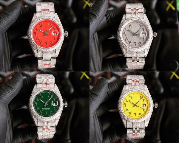 

designer men's watch diamond dial strap stainless steel watchband date auto mechanical watches sapphire glass mirror waterproof wristwa