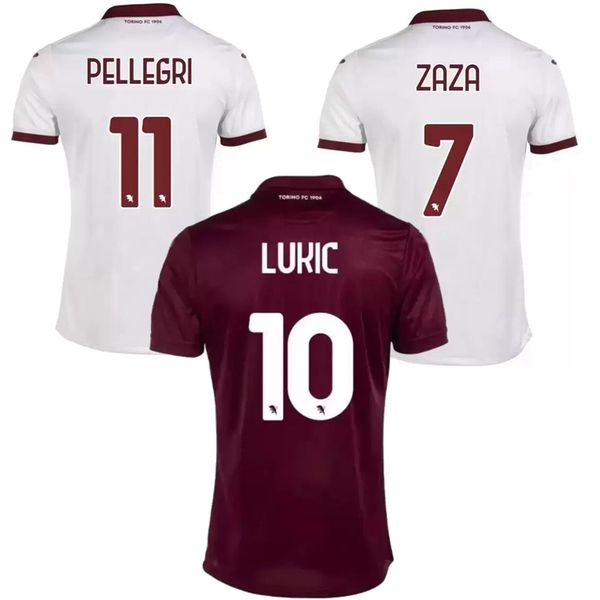 

22 23 torino soccer jerseys pellegri lukic sanabria ricci schuurs singo vlasic football shirt, Black;yellow