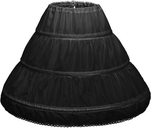 

latest children petticoats wedding bride accessories half slip little girls crinoline white long flower formal dress unders kirt, White;red