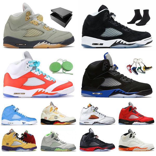 

jumpman 5 basketball shoes us 13 men trainers sneakers prfc racer blue easter fire red jade horizon outdoor green bean helmet hare blue bird