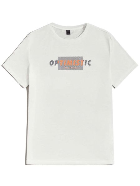 

men letter graphic tee i47l#, White;black