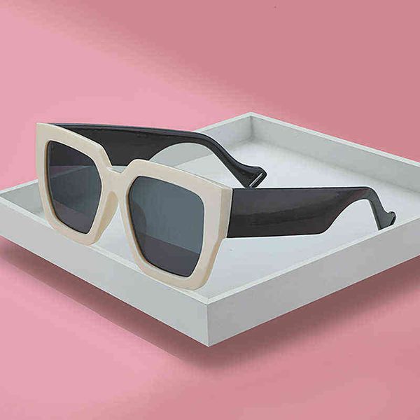 

2022 super new trend polarized sunglasses fashion urban men's and women's color changing hip-hop glasses 3y57, White;black