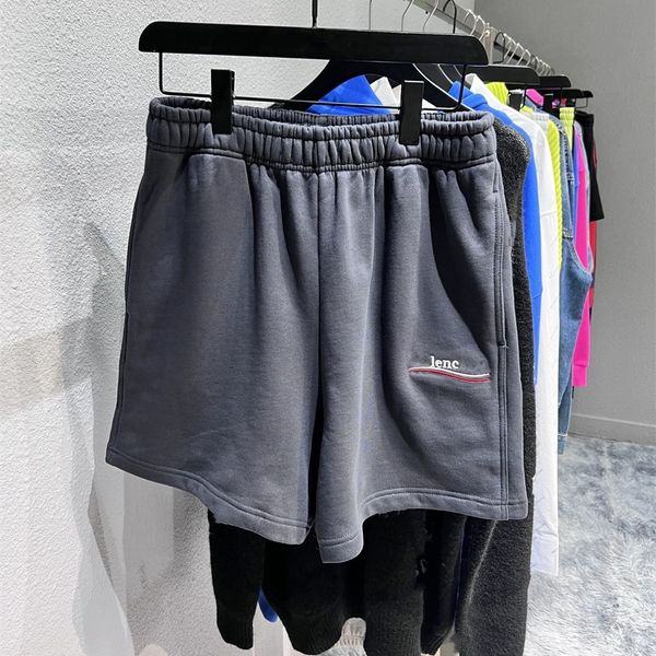 

shorts excelent sense version 21ss new summer embroidered couple casual short sleeved pants clothes_g69d, White;black