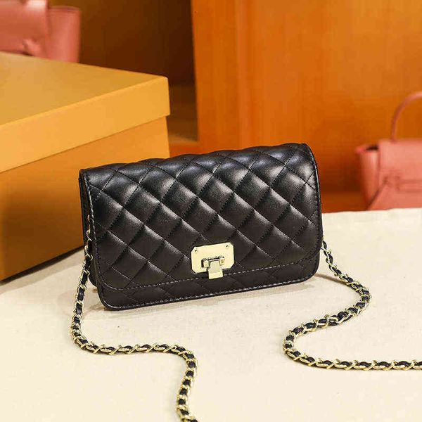 

evening s 2022s women's fashion bag layer cowhide rhombic chain menger bag