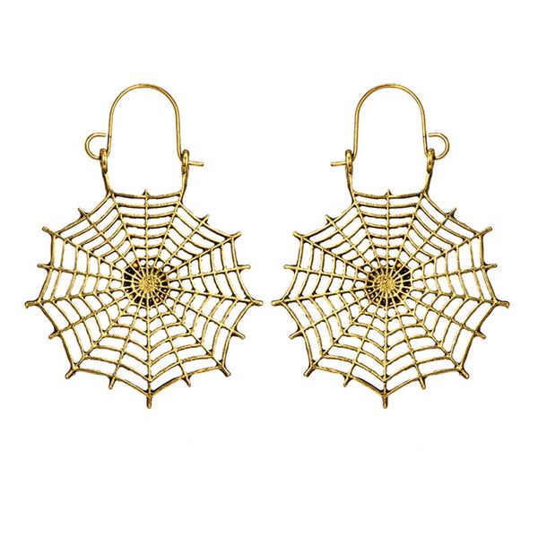 

charm vintage spider web dangle earrings for women accessories bohemian big earings wedding amnpx, Golden