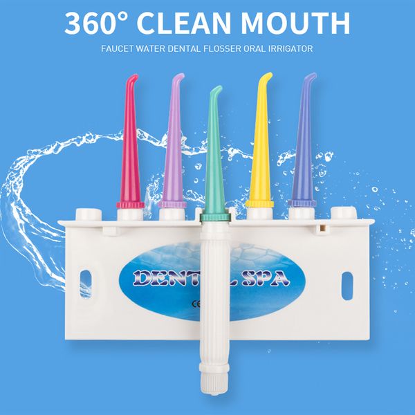 

yas faucet water dental flosser oral irrigator jet interdental brush tooth spa cleaner teeth whitening toothbrush cleaning dsg r