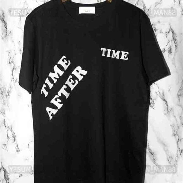 

designer luxury spring and summer classic time printed slp t shirt fashion mens and womens couples loose crew neck tee, White;black