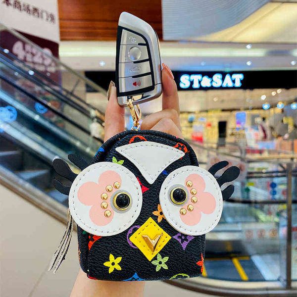 

new fashion mini keychain creative portable big eyed wallet girl small book key chain bag pendant cute keyring new fashion accessories, Slivery;golden