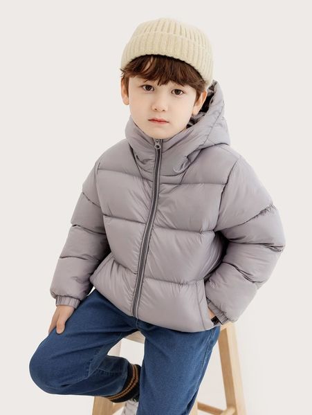 

toddler boys slant pocket hooded puff winter coat she, Blue;gray