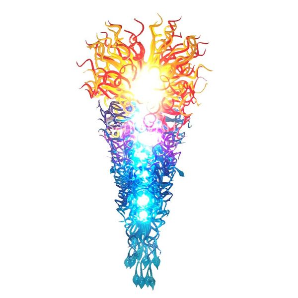 

200cm tall multicolor big glass chandelier l decoration lighting
