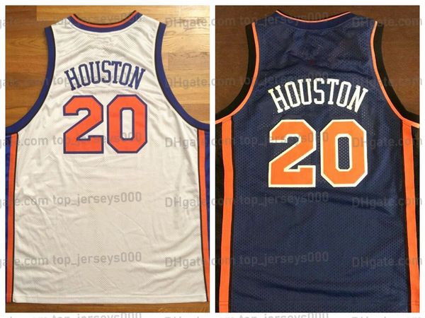 

custom vintage allan 20 college basketball jersey stitched white blue any name number size s-4xl quality, Black