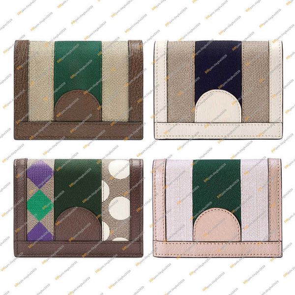 

523155 ophidia continental zip around card case holder wallet designer womens business cardholder coin purse key pouch cles passport cover, Red;black