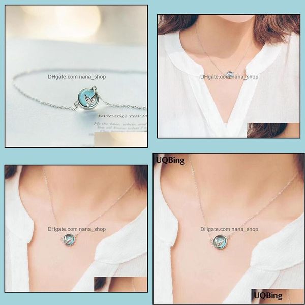 

chokers necklaces pendants jewelry 925 sterling sier chain necklace mermaid foam fishtail clavicle chainnecklaces colgante ente de plata d, Golden;silver