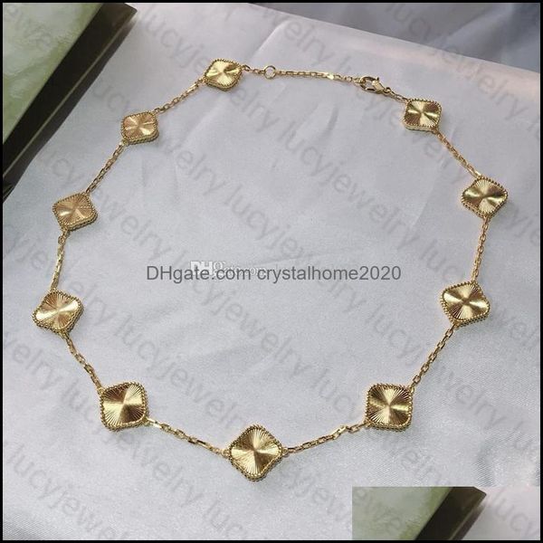 

designer pendant necklaces pendants jewelry 925 sier fashion classic 4 four leaf clover charms luxury set 18k gold plated for womengirl vale, Silver