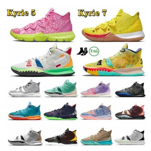 

2022 new kyrie 7 rayguns outdoor basketball shoes shoe men 7s ep cny sisterhood ph soundwave creator bk black sports sneakers trainers us 8-