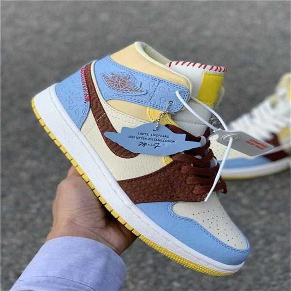 

shoes authentic 1 mid se fearless maison chateau rouge retro pale vanilla cinnamon blue yellow men athletic284z