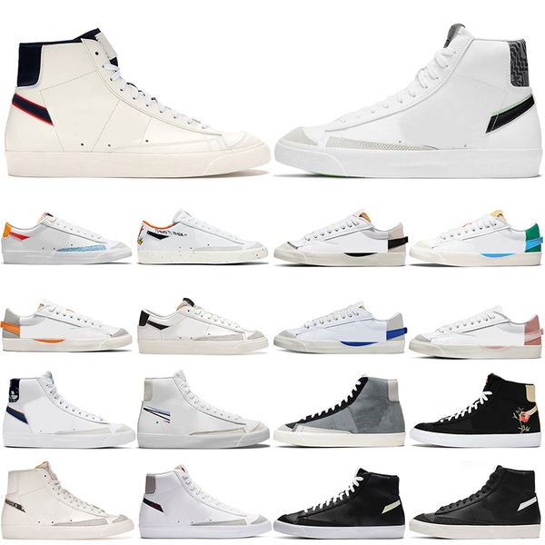 

blazer mid 77 casual shoes mens womens blazers white indigo ghost walking jogging trainers