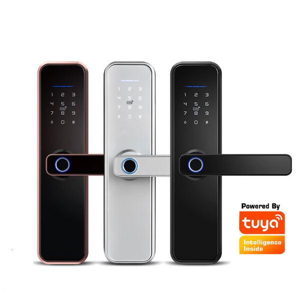 

fingerprint lock security wifi tuya app biometric electronic smart door lock digital keypad code keyless lock home/apartme