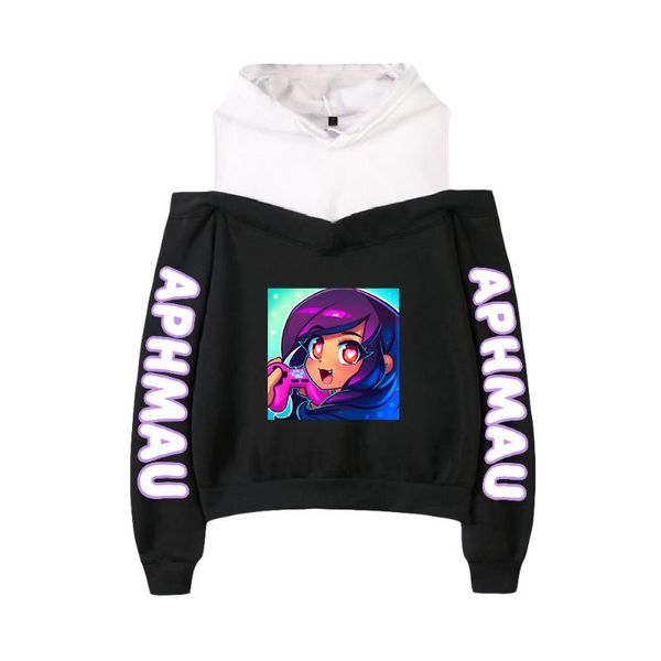 Damen Hoodies Sweatshirts Männer Hoodie Aphmau Merch Weiblich Schulterfrei Hoody Damen Pullover Sweatshirt Harajuku Streetwear 90er Jahre Yout