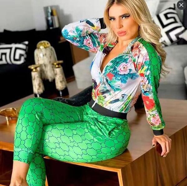 

fashion womens tracksuits sports suit daily and pants lady striped print autumn summer jumpsuit 2 pieces outfits sport sweatsuit sporting s, Gray