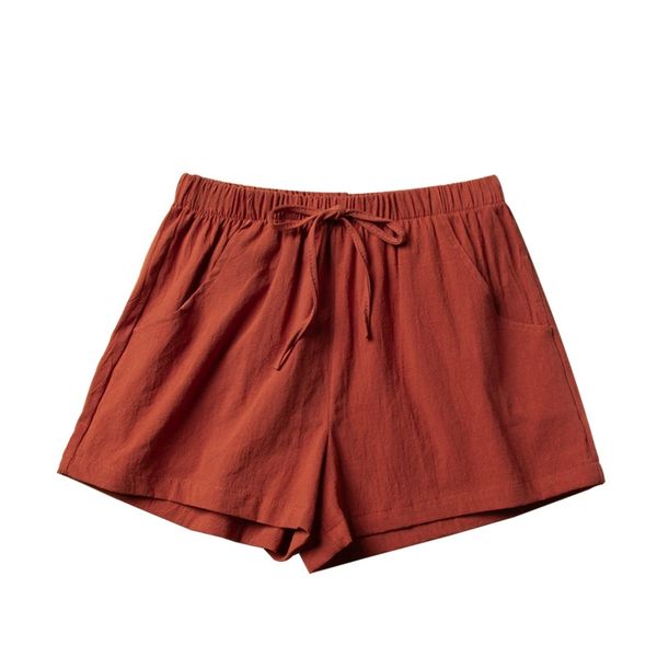 

oversize shorts summer cotton linen high waist black plus size xl mini trousers casual basic short pants, White;black