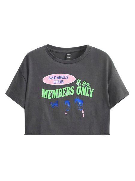 

x the creative witch butterfly & slogan graphic tee l3m2#, White