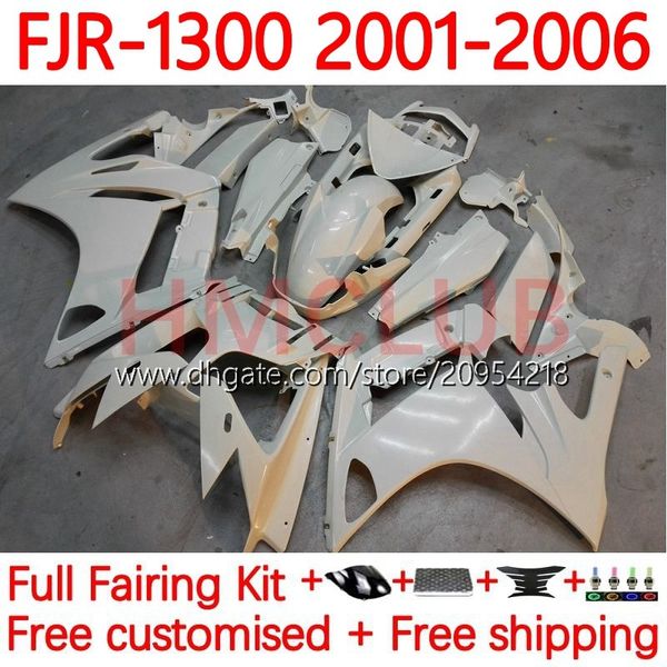 Carrozzeria OEM per YAMAHA FJR-1300 FJR 1300 A CC FJR1300A 01-06 Moto Bodys 36No.21 FJR1300 01 02 03 04 05 06 FJR-1300A 2001 2002 2003 2004 2005 2006 Kit carenatura bianco perla