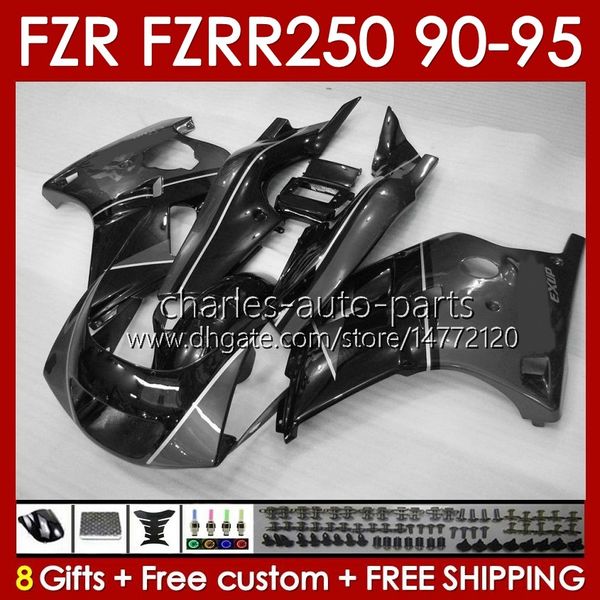 Kit carene per YAMAHA FZRR FZR 250R 250RR FZR 250 FZR250R 143No.87 FZR-250 FZR250 R RR 1990 1991 1992 1993 1994 1995 FZR250RR FZR-250R 90 91 92 93 94 95 Corpo grigio lucido