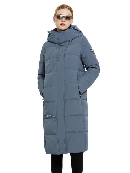 

zipper front patch detail slogan graphic winter coat v88q#, Black