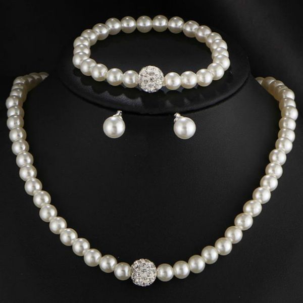 

jewelry bride necklace jewelry set wis pearl light luxury high gift, Silver