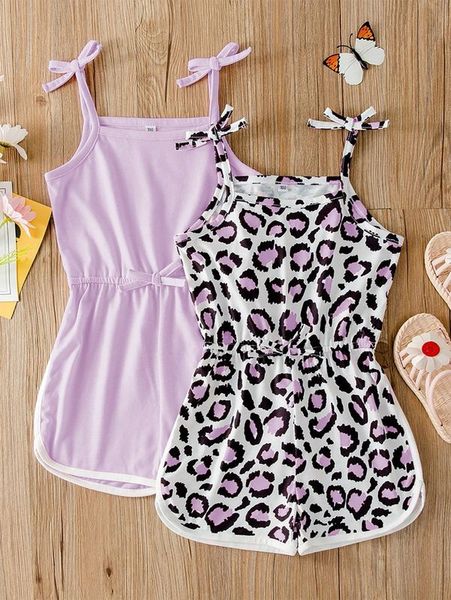 

toddler girls 2pack tie shoulder cami romper she, Blue