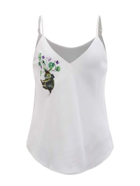 

x oxana fomina animal & floral print cami y9on#, White