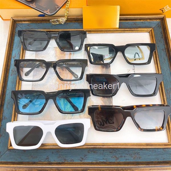 

sunglasses l plate trendy women's net red same fashion street s personalized box men's z1414, White;black