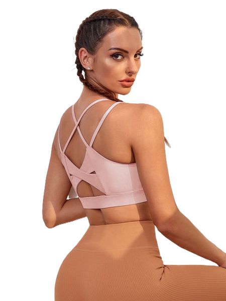

high support crisscross sports bra t7fn#, Gray