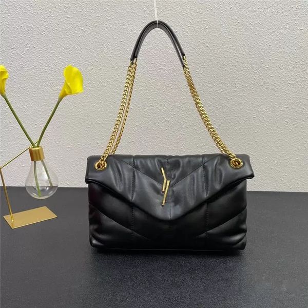 

designer luxury handbag purse lady's bag loulou puffer quilted leather small chain crossbody women shoulder bag size: 28*18*9cm