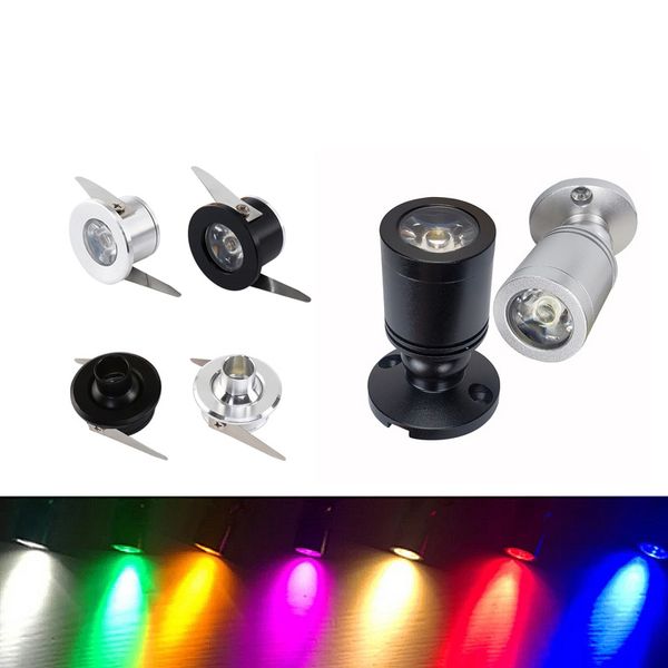 Mini kits de luz de luz LED Spot Gabinete Puck Spotlights Downlight para exibição de cozinha Mostra de armário de armário de jóias 1W USASTAR