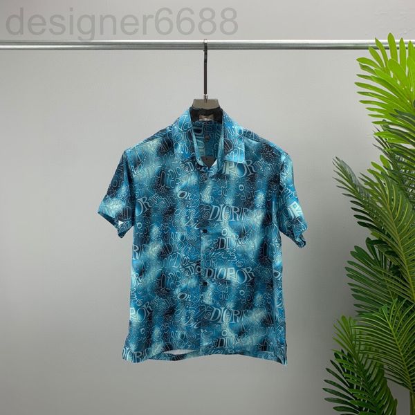 

men's casual shirts designer spring and summer cd d family short sleeve shirt men's open lining lapel fashion brand av2j, White;black