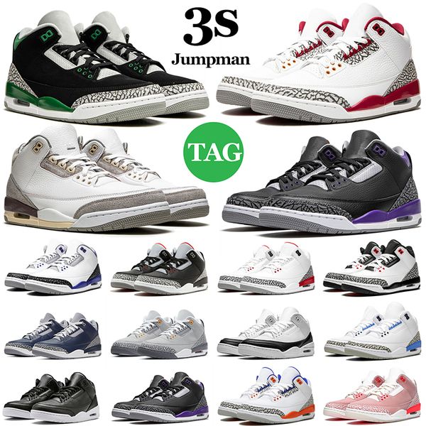 

jumpman 3 3s men basketball shoes cardinal red cement black cat og race true blue a ma maniere fragment mens trainers sports sneakers
