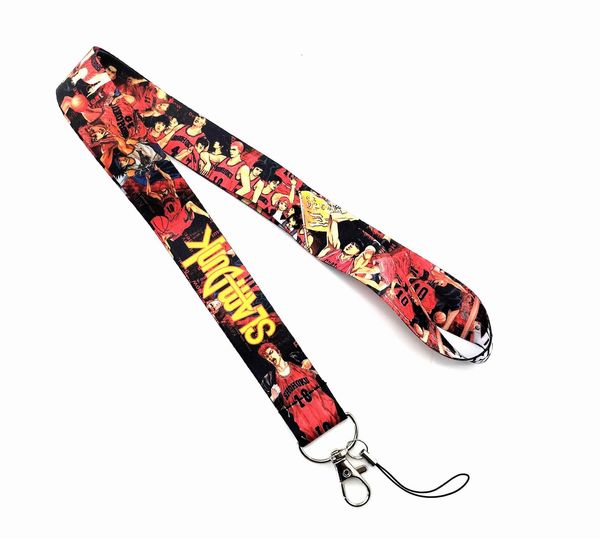 Prezzo di fabbrica 100 Piec slam dunk Anime Lanyard Keychain Neck Strap Key Camera ID Phone String Ciondolo Badge Accessori regalo per feste all'ingrosso