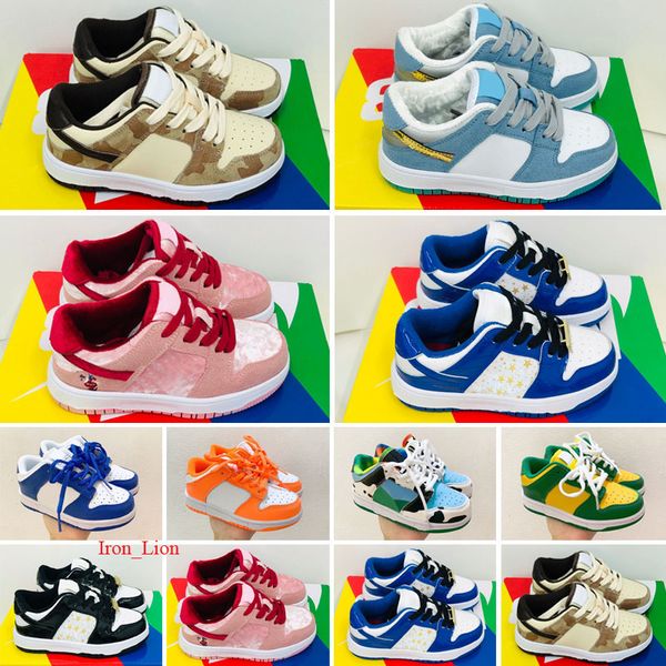 

kids running shoes low designer trainers bordeaux orange pearl midnight navy purple pulse white gum children outdoor casual sneakers size 30, Black